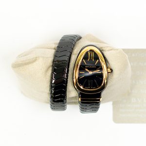 Bvlgari Bvlgari Serpenti Ladies Black Ceramic and Rose Gold Quartz SPC35BG BLACK ROSE GOLD