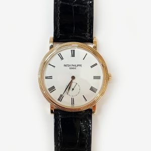 Patek Philippe Calatrava 36mm Rose Gold 5119R-001 WHITE ROMAN BLACK CROCODILE