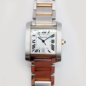 Cartier Tank Française Large - Steel and Yellow Gold 28mm x 36mm W51005Q4 SILVER ROMAN YELLOW GOLD/STEEL