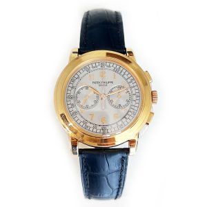 Patek Philippe Complications Chronograph 42mm Silver Dial Rose Gold Manual Winding  5070R-001 SILVER BROWN CROCODILE