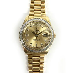 Rolex Day-Date II 41mm Diamond Bezel Yellow Gold 218398BR CHAMPAGNE DIAMOND PRESIDENT