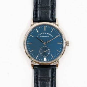 A. Lange & Söhne Saxonia 35mm White Gold 219.028 BLUE BLUE CROCODILE