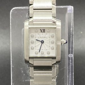 Cartier Tank Française Stainless Steel - 25mm x 20mm WE110006 SILVER DIAMOND STEEL