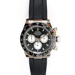 Rolex Daytona White Gold with Rubber Strap 126519LN BLACK BLACK RUBBER