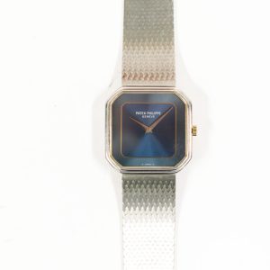Patek Philippe Octagon 29mm x 29mm White Gold 3854/001 BLUE WHITE GOLD