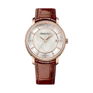 Audemars Piguet Jules Audemars Selfwinding 18K Rose Gold Factory Diamond Bezel Silver Dial 33mm 15171OR.ZZ.A809CR.01