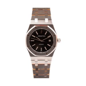 Audemars Piguet Royal Oak Selfwinding Stainless Steel Black 'Grande Tapisserie' Dial 39mm 15300ST.OO.1220ST.03