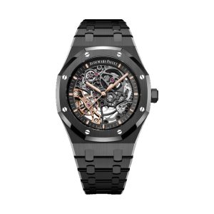 Audemars Piguet Royal Oak Double Balance Wheel Openworked Black Ceramic Skeleton Dial 41mm 15416CE.OO.1225CE.01