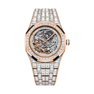 Audemars Piguet Royal Oak Double Balance Wheel Openworked 18K Rose Gold Factory Diamond Bezel 41mm 15417OR.ZZ.1267OR.01