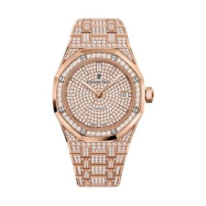 Audemars Piguet Royal Oak Selfwinding 18K Rose Gold Factory Diamond Paved Case & Dial 37mm 15452OR.ZZ.1258OR.02