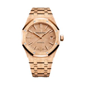 Audemars Piguet Royal Oak Double Balance Wheel Openworked 18K Rose Gold Frosted Finish Rose Gold Dial 37mm 15454OR.GG.1259OR.03