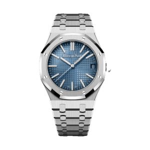 Audemars Piguet Royal Oak Selfwinding 18K White Gold Smoked Blue 'Grande Tapisserie' Dial 41mm 15510BC.OO.1320BC.02
