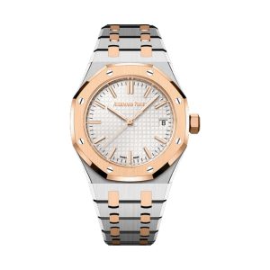 Audemars Piguet Royal Oak Selfwinding 50th Anniversary Two-Tone 18K Rose Gold & Stainless Steel Silver Dial 37mm 15550SR.OO.1356SR.01
