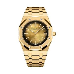 Audemars Piguet Royal Oak Jumbo Extra-Thin 50th Anniversary 18K Yellow Gold Smoked Gold Dial 39mm 16202BA.OO.1240BA.01