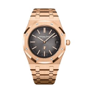Audemars Piguet Royal Oak Jumbo Extra-Thin 50th Anniversary 18K Rose Gold Smoked Grey Dial 39mm 16202OR.OO.1240OR.01