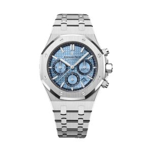 Audemars Piguet Royal Oak Chronograph 18K White Gold Blue 'Grande Tapisserie' Dial 38mm 26317BC.OO.1256BC.01