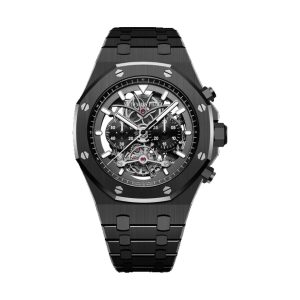 Audemars Piguet Royal Oak Tourbillon Chronograph Openworked Black Ceramic Skeleton Dial 44mm 26343CE.OO.1247CE.01