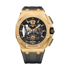 Audemars Piguet Royal Oak Offshore Tourbillon Chronograph 18K Yellow Gold & Black Ceramic Skeleton Dial 44mm 26407BA.OO.A002CA.01