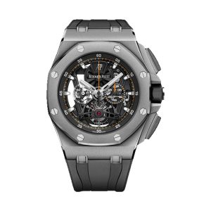 Audemars Piguet Royal Oak Offshore Tourbillon Chronograph Titanium & Black Ceramic Skeleton Dial 44mm 26407TI.GG.A002CA.01