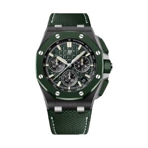 Audemars Piguet Royal Oak Offshore Selfwinding Chronograph Black Ceramic Dark Green 'Méga Tapisserie' Dial 43mm 26420CE.OO.A063VE.01