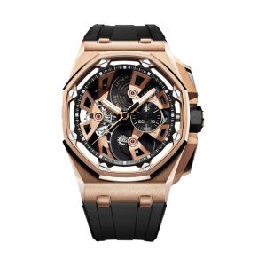 Audemars Piguet Royal Oak Offshore Tourbillon Chronograph 18K Rose Gold & Black Ceramic Skeleton Dial 44mm 26421OR.OO.A002CA.01