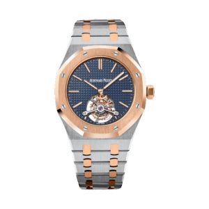 Audemars Piguet Royal Oak Tourbillon Extra-Thin 18K Rose Gold & Stainless Steel Blue Dial 41mm 26517SR.OO.1220SR.01