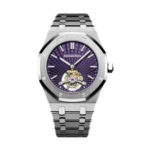 Audemars Piguet Royal Oak Tourbillon Extra-Thin Stainless Steel Purple 'Tapisserie Evolutive' Dial 41mm 26522ST.OO.1220ST.01