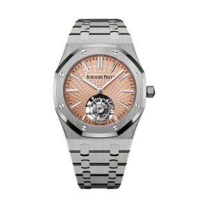 Audemars Piguet Royal Oak Selfwinding Flying Tourbillon Titanium Smoked Salmon Tapisserie Dial 41mm 26531TI.OO.1220TI.01