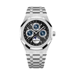 Audemars Piguet Royal Oak Frosted Gold Perpetual Calendar 'Japan Edition' 18K White Gold Black Dial 41mm 26574BC.GG.1224BC.01