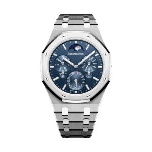 Audemars Piguet Royal Oak Perpetual Calendar Ultra-Thin Titanium & 950 Platinum Smoked Blue Dial 41mm 26586IP.OO.1240IP.01