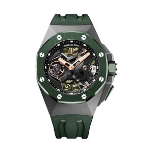 Audemars Piguet Royal Oak Concept Flying Tourbillon GMT Titanium & Green Ceramic Openworked Dial 44mm 26589IO.OO.D056CA.01