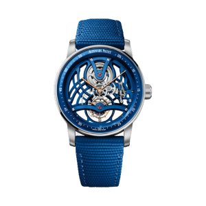 Audemars Piguet Code 11.59 Flying Tourbillon Openworked 18K White Gold & Black Ceramic Blue Dial 41mm 26600NB.OO.D346KB.01