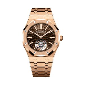 Audemars Piguet Royal Oak Selfwinding Flying Tourbillon 18K Rose Gold Smoked Grey 'Grande Tapisserie' Dial 41mm 26730OR.OO.1320OR.01