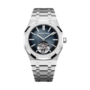 Audemars Piguet Royal Oak Selfwinding Flying Tourbillon 50th Anniversary Stainless Steel Blue 'Grande Tapisserie' Dial 41mm 26730ST.OO.1320ST.01