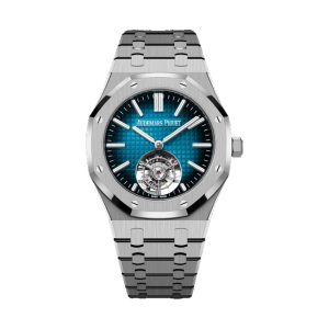 Audemars Piguet Royal Oak Selfwinding Flying Tourbillon Titanium Blue-Green Tapisserie Dial 41mm 26730TI.OO.1320TI.04
