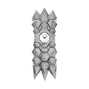 Audemars Piguet Haute Joaillerie Diamond Outrage 18K White Gold Mirror Polished Dial Full Diamond Set Cuffed Watch 67700BC.ZZ.9190BC.01