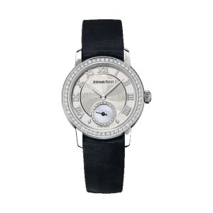 Audemars Piguet Jules Audemars Small Seconds 18K White Gold Factory Diamond Bezel Silver Roman Dial 28mm 77228BC.ZZ.A001MR.01