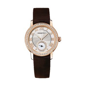 Audemars Piguet Jules Audemars Small Seconds 18K Rose Gold Factory Diamond Bezel Silver Roman Dial 28mm 77228OR.ZZ.A082MR.01