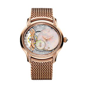Audemars Piguet Millenary Frosted Gold Hand-Wound 18K Rose Gold White Opal Dial 39.5mm 77244OR.GG.1272OR.01
