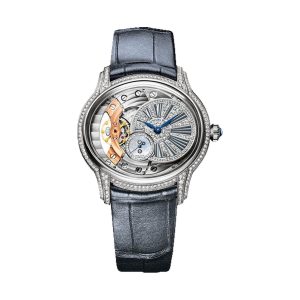 Audemars Piguet Millenary Hand-Wound 18K White Gold Factory Diamond Bezel Blue Opal Dial 77248BC.ZZ.A111CR.01