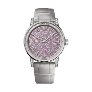 Audemars Piguet Code 11.59 Selfwinding 18K White Gold Factory Pink Sapphire Bezel Diamond Dial 38mm 77410BC.ZZ.D132CR.01