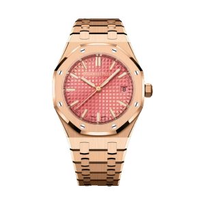 Audemars Piguet Royal Oak Selfwinding 18K Rose Gold Pink 'Grande Tapisserie' Dial 34mm 77450OR.OO.1361OR.01