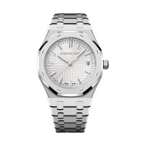 Audemars Piguet Royal Oak Selfwinding Stainless Steel Silver 'Grande Tapisserie' Dial 34mm 77450ST.OO.1361ST.02