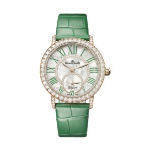 Blancpain Ladybird Colors Diamond 18K Red Gold Green Strap 34.9mm 3661A-2954-55B