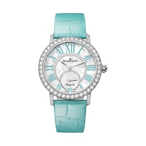 Blancpain Ladybird Colors Diamond 18K White Gold Turquoise Strap 34.9mm 3661B-1954-55B