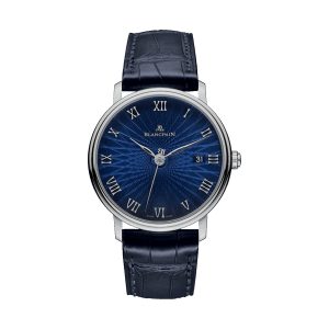 Blancpain Villeret Ultraplate Date 18K White Gold Blue Dial 40mm 6223C-1529-55A