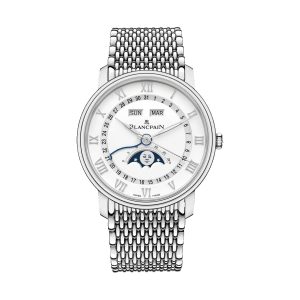 Blancpain Villeret Quantieme Complet Steel Mille Mailles 40mm 6654A-1127-MMB