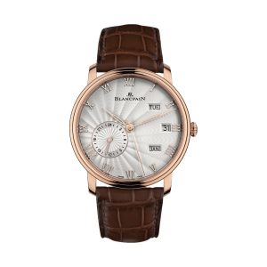 Blancpain Villeret Quantieme Annuel GMT 18K Red Gold Leather 40mm 6670-3642-55B