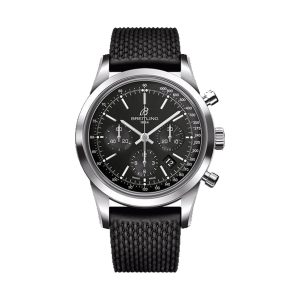 Breitling Transocean Chronograph 43mm Steel Black Dial AB015212