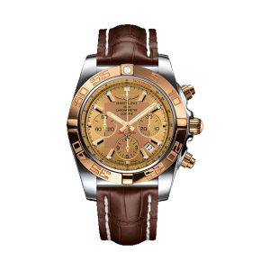 Breitling Chronomat 44 Steel & 18K Gold Golden Sun Dial CB011012